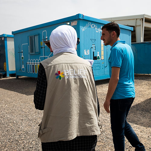 Abdullah recently passed the Tawjihi, Jordan's general secondary examination, after attending homework support groups at Relief International's center in Village 5 of Azraq camp in Jordan. Elie Gardner/RI