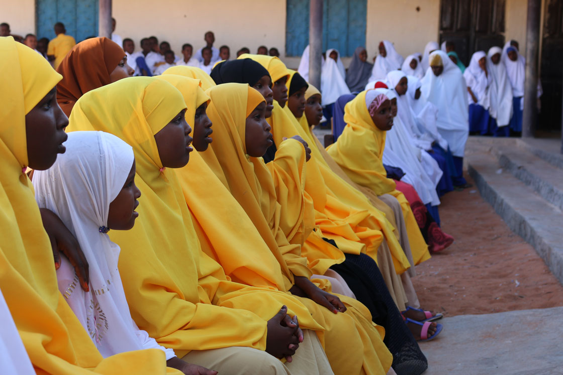 These schoolgirls are on the path to better gender equality in Somalia, where just 37 percent of girls attend primary school.