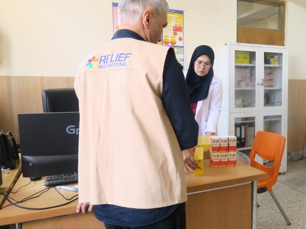 Dr Sanei, Relief International Iran Health and Nutrition Coordinator at the health clinic in Torbat-e-Jam, Khorasan Razavi province, Iran